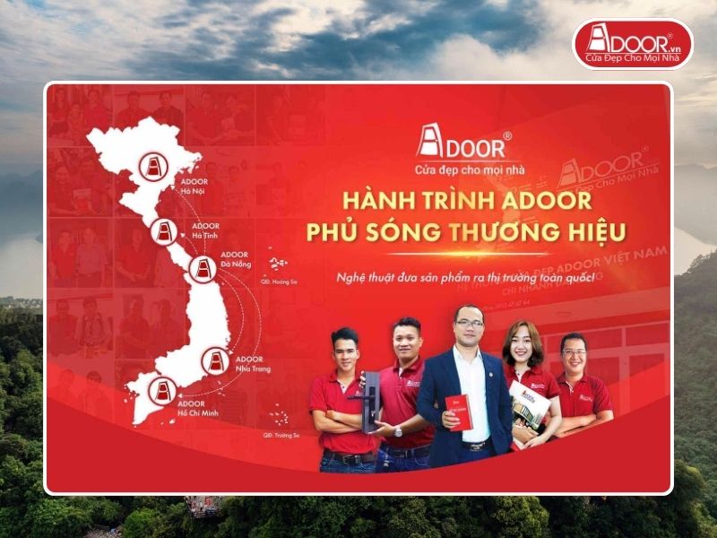 Chi nhánh Adoor phủ rộng toàn quốc phục vụ khách hàng tại Hoa Lư, Ninh Bình