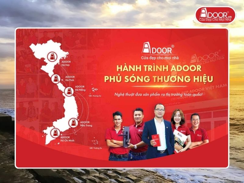 Chi nhánh Adoor phủ rộng toàn quốc phục vụ khách hàng tại Nam Định