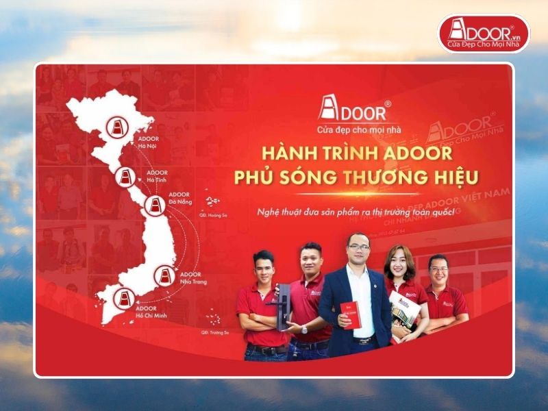 Chi nhánh Adoor phủ rộng toàn quốc phục vụ khách hàng tại Thái Bình