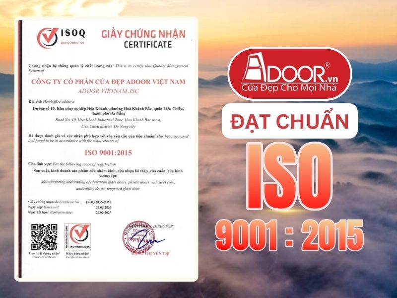Chứng nhận ISO minh chứng chất lượng Cửa Cổng Tự Động Adoor phục vụ Bảo Lộc
