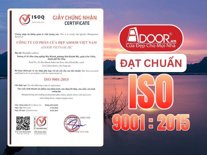 Chứng nhận ISO minh chứng chất lượng Cửa Cổng Tự Động Adoor phục vụ Hà Nam