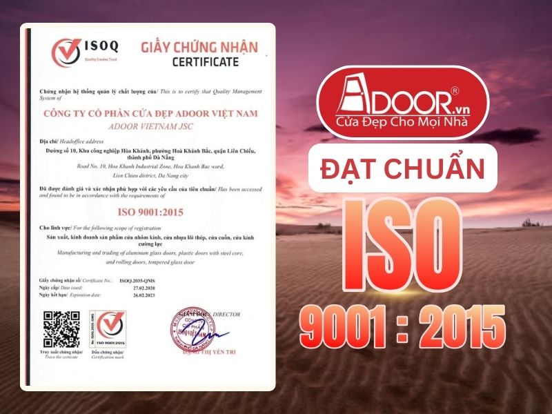 Chứng nhận ISO minh chứng chất lượng Cửa Cổng Tự Động Adoor phục vụ Tại Phan Rang