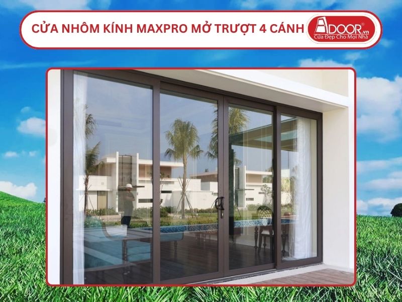 Cửa Nhôm Kính MaxPro Mở Trượt 4 Cánh Adoor Tại Tam Điệp, Ninh Bình