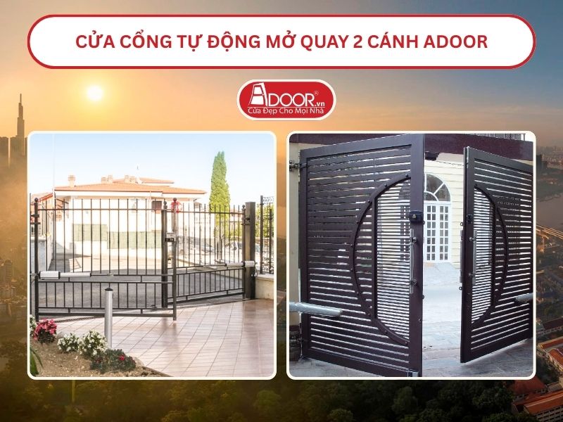 Cửa cổng tự động mở quay 2 cánh tại Hồ Chí Minh
