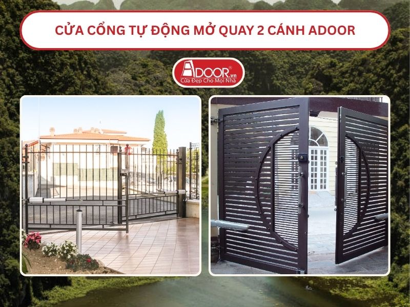 Cửa cổng tự động mở quay 2 cánh tại Tam Điệp