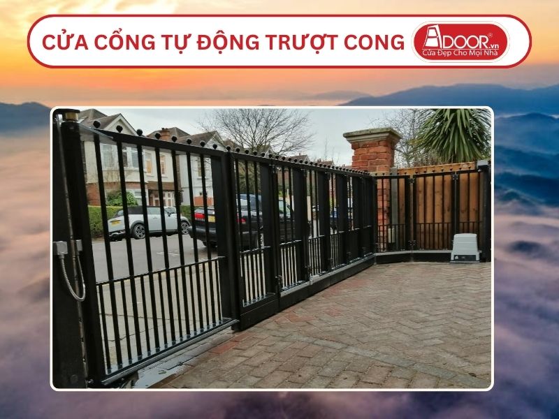 Cửa cổng tự động mở trượt 2 cánh tại Bảo Lộc