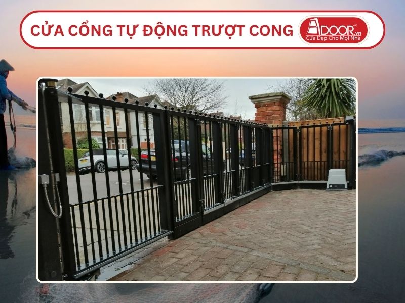 Cửa cổng tự động mở trượt 2 cánh tại Đà Nẵng