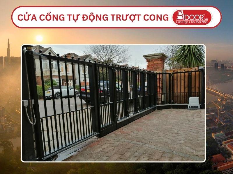 Cửa cổng tự động mở trượt 2 cánh tại Hồ Chí Minh