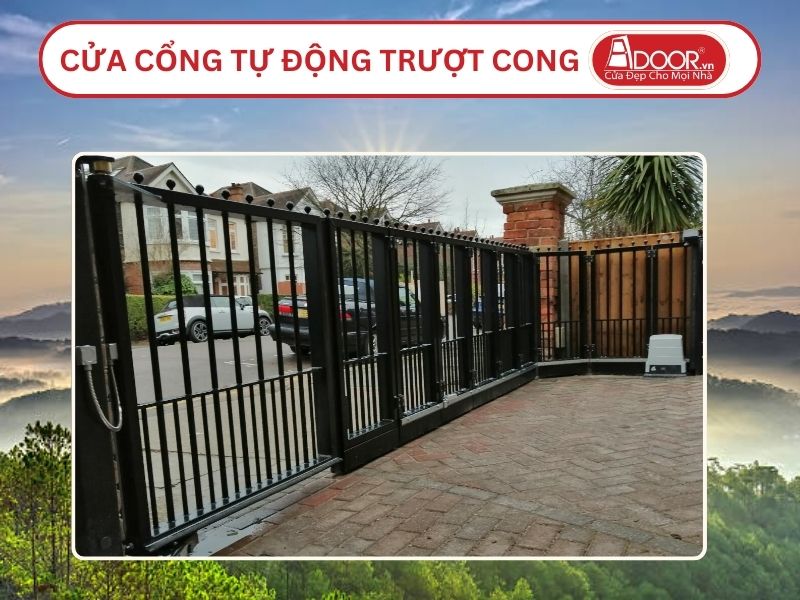 Cửa cổng tự động mở trượt 2 cánh tại Lâm Đồng