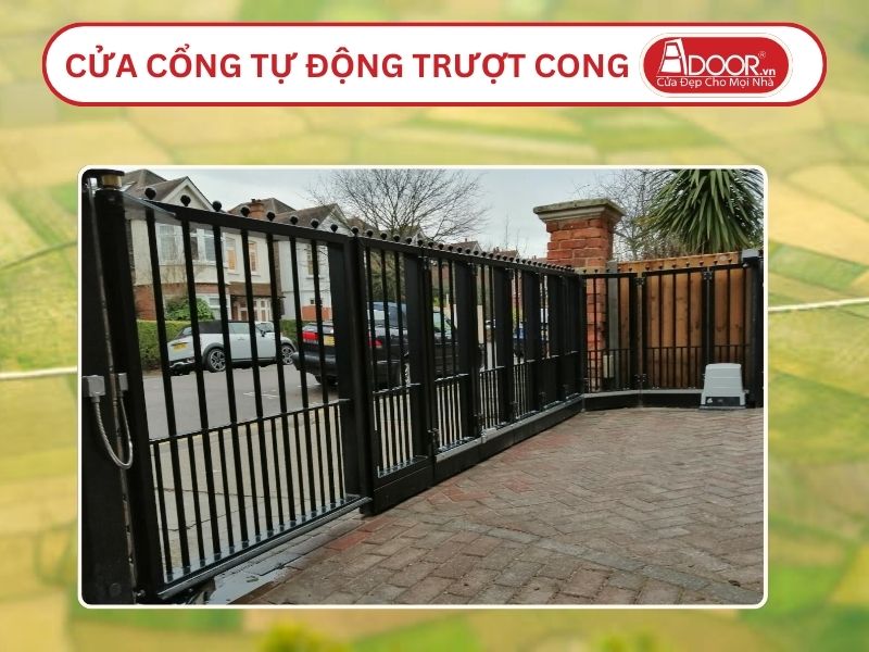 Cửa cổng tự động mở trượt 2 cánh tại Lạng Sơn