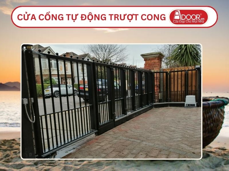 Cửa cổng tự động mở trượt 2 cánh tại Ninh Thuận