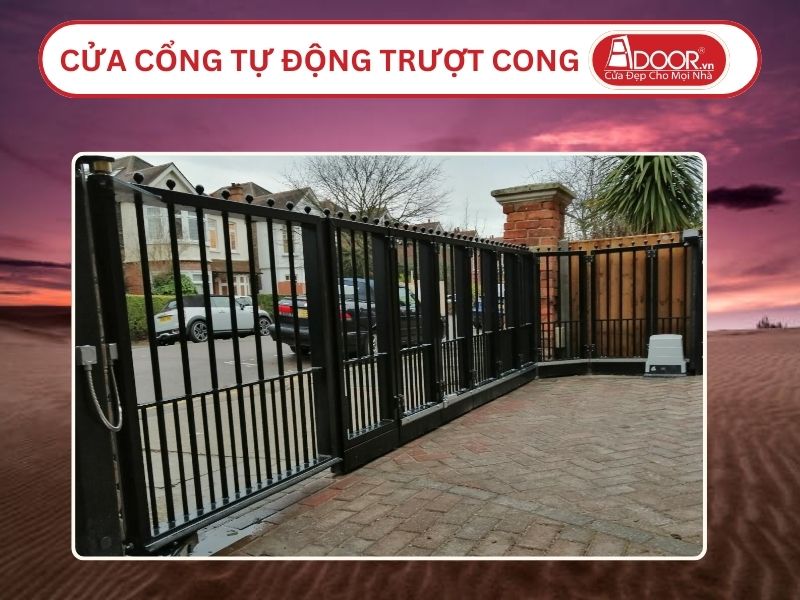 Cửa cổng tự động mở trượt 2 cánh tại Tại Phan Rang