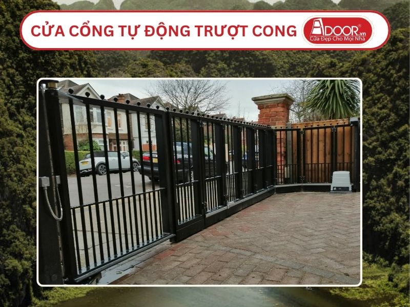 Cửa cổng tự động mở trượt 2 cánh tại Tam Điệp