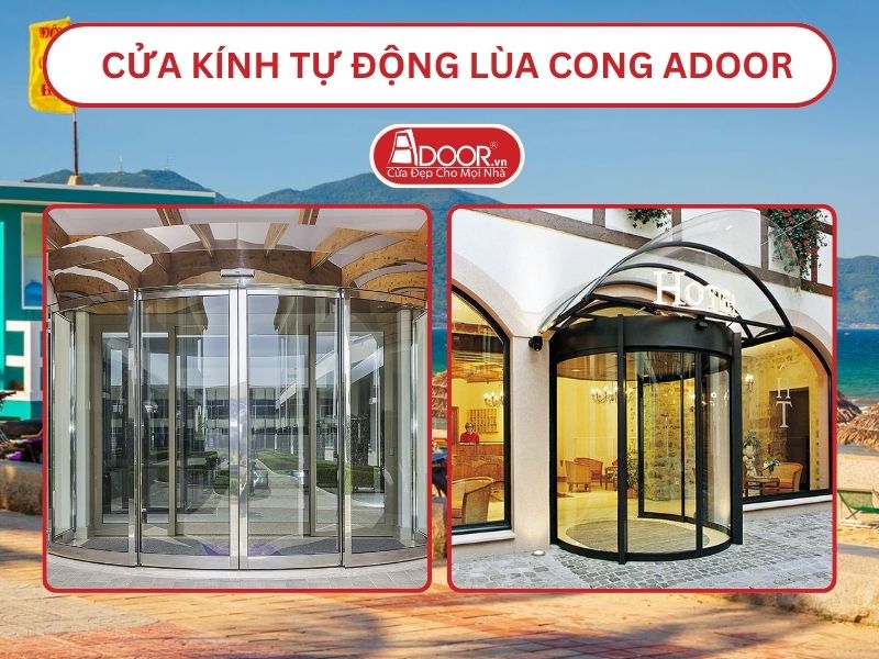 Cửa kính tự động lùa cong adoor tại Đà Nẵng