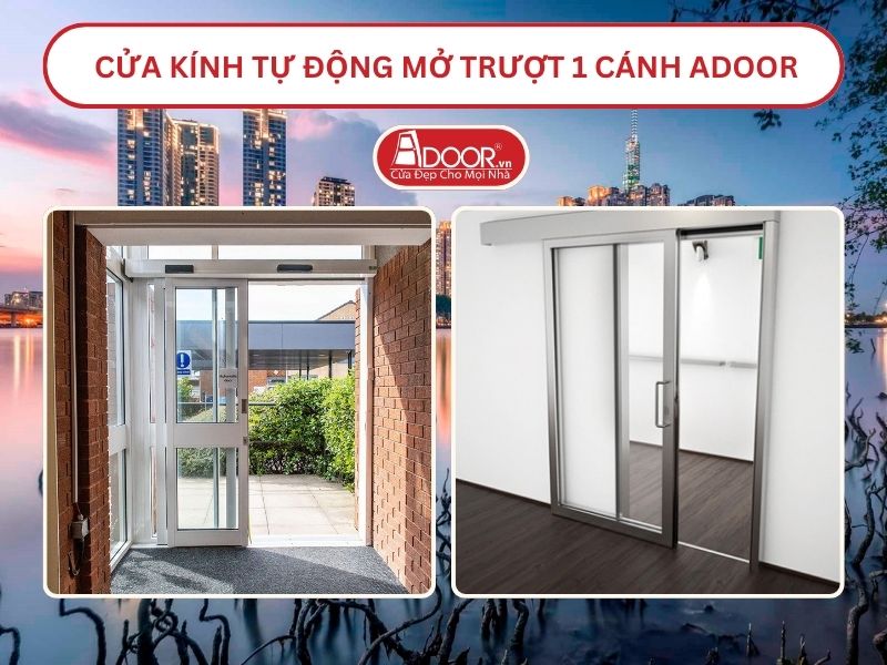 Cửa kính tự động mở trượt 1 cánh tại Hồ Chí Minh