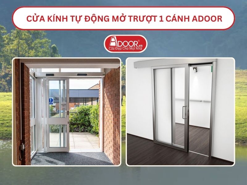 Cửa kính tự động mở trượt 1 cánh tại Lạng Sơn