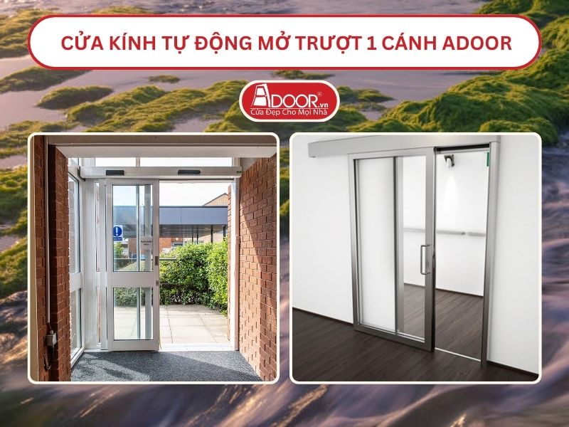 Cửa kính tự động mở trượt 1 cánh tại Phan Rang