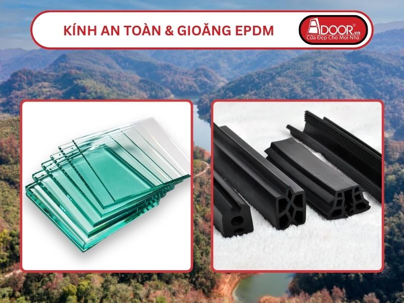Kính An Toàn Và Gioăng EPDM Kín Khít Đi Kèm Cửa Kính Tự Động Adoor Tại Cao Bằng