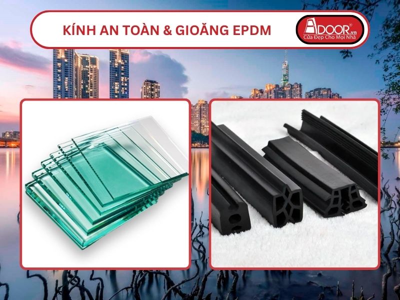 Kính An Toàn Và Gioăng EPDM Kín Khít Đi Kèm Cửa Kính Tự Động Adoor Tại Hồ Chí Minh