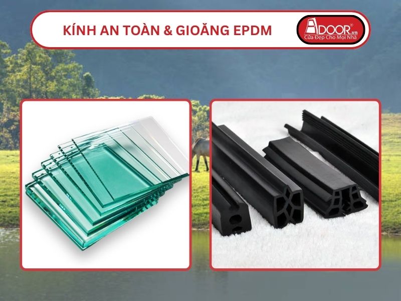 Kính An Toàn Và Gioăng EPDM Kín Khít Đi Kèm Cửa Kính Tự Động Adoor Tại Lạng Sơn
