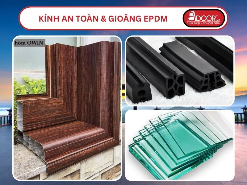 Kính An Toàn Và Gioăng EPDM Kín Khít Đi Kèm Cửa Nhôm Kính Thủy Lực Adoor Tại Bảo Lộc