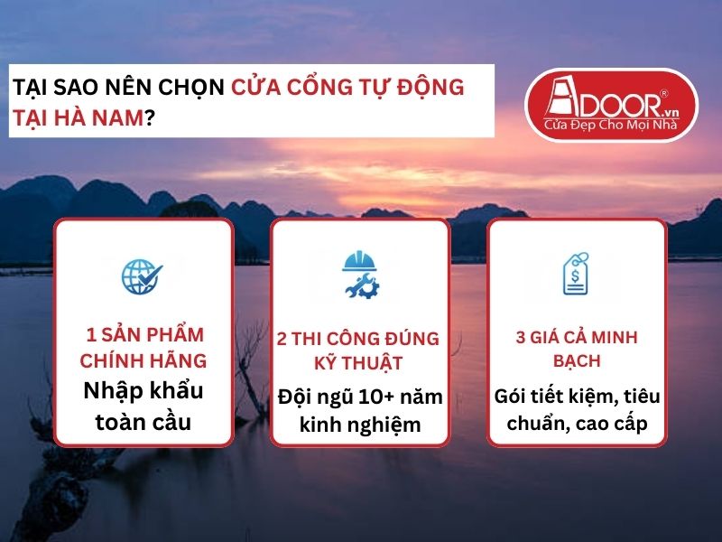 Lợi thế vượt trội của Adoor mang lại cho khách hàng Cửa Cổng Tự Động Adoor tại Hà Nam