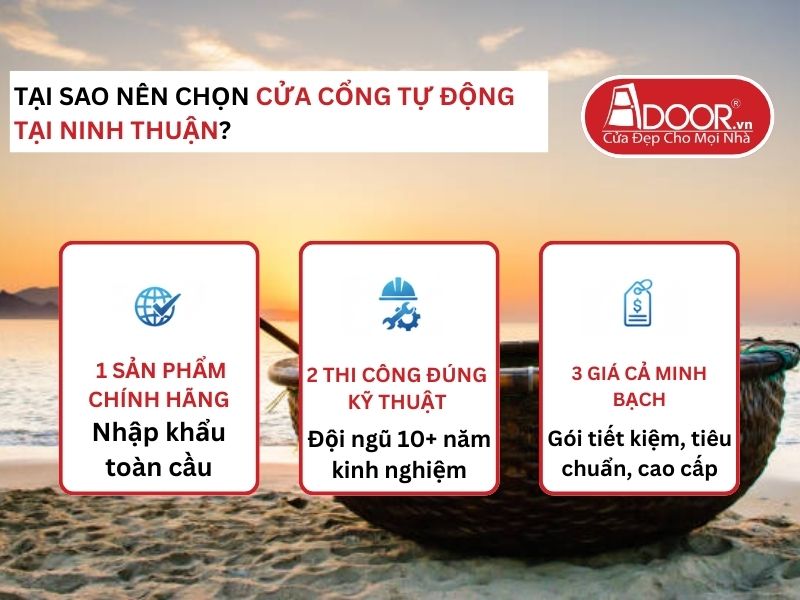 Lợi thế vượt trội của Adoor mang lại cho khách hàng Cửa Cổng Tự Động Adoor tại Ninh Thuận