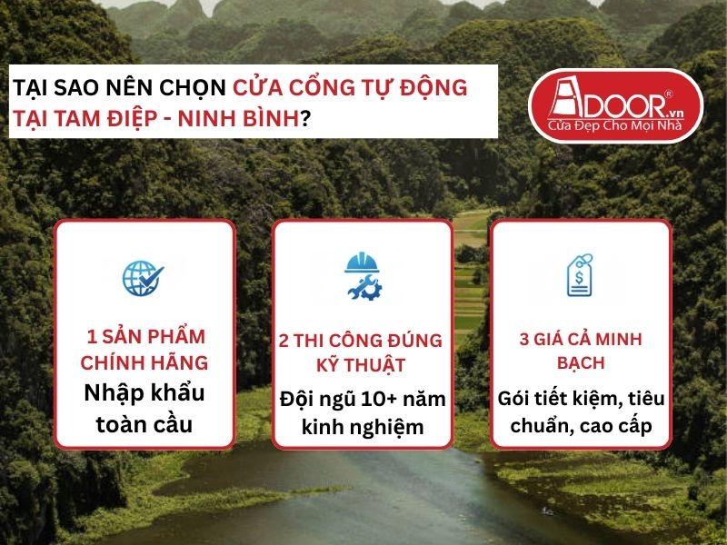 Lợi thế vượt trội của Adoor mang lại cho khách hàng Cửa Cổng Tự Động Adoor tại Tam Điệp