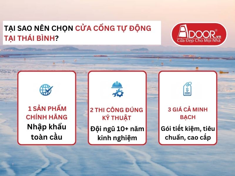 Lợi thế vượt trội của Adoor mang lại cho khách hàng Cửa Cổng Tự Động Adoor tại Thái Bình
