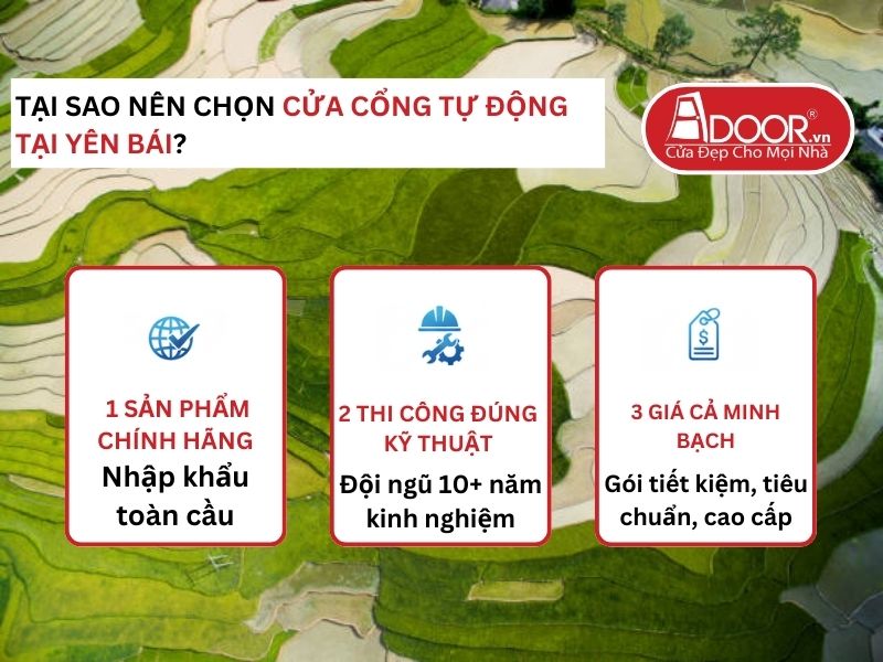 Lợi thế vượt trội của Adoor mang lại cho khách hàng Cửa Cổng Tự Động Adoor tại Yên Bái