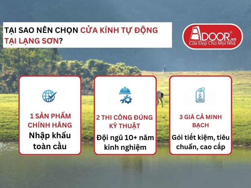 Lợi thế vượt trội của Adoor mang lại cho khách hàng Cửa Kính Tự Động Adoor tại Lạng Sơn