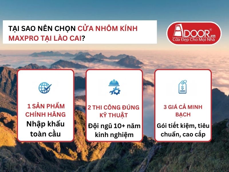 Lợi thế vượt trội của Cửa Nhôm Maxpro Adoor mang lại cho khách hàng Lào Cai