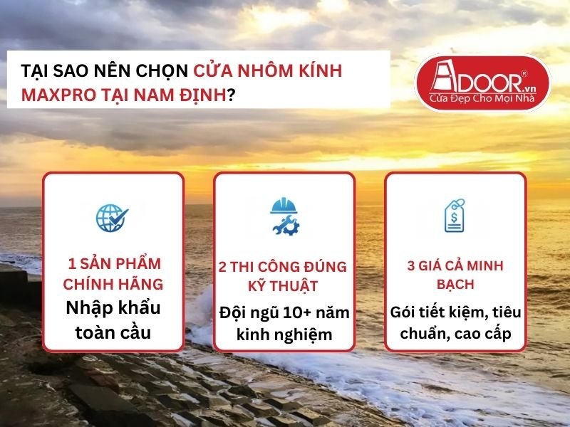 Lợi thế vượt trội của Cửa Nhôm Maxpro Adoor mang lại cho khách hàng Nam Định