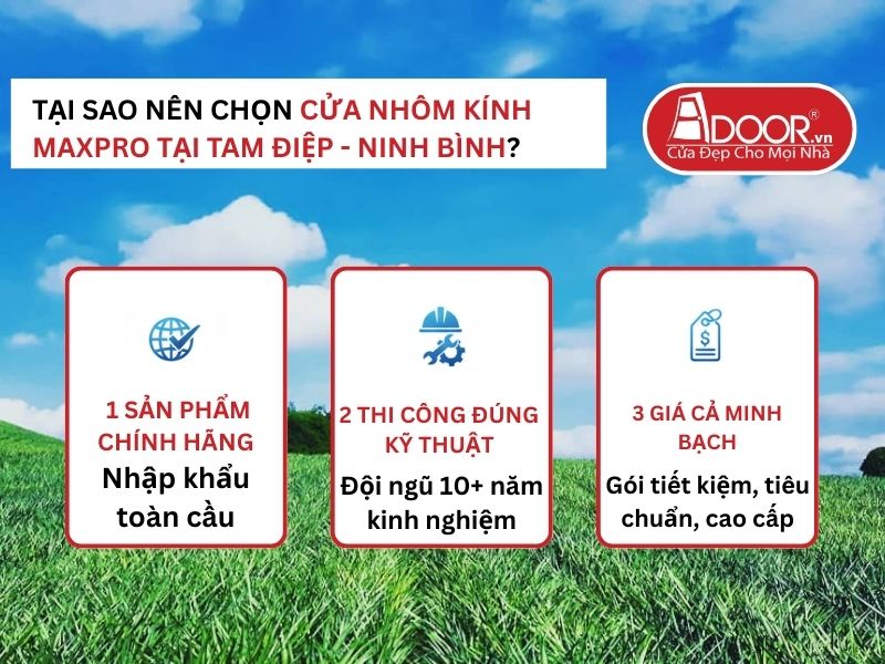 Lợi thế vượt trội của Cửa Nhôm Maxpro Adoor mang lại cho khách hàng Tam Điệp, Ninh Bình