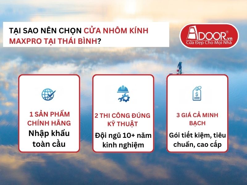 Lợi thế vượt trội của Cửa Nhôm Maxpro Adoor mang lại cho khách hàng Thái Bình