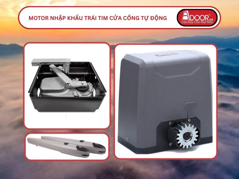Motor Nhập Khẩu Trái Tim Cửa Cổng Tự Động Adoor Bảo Lộc