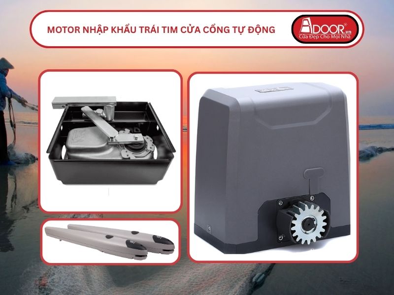 Motor Nhập Khẩu Trái Tim Cửa Cổng Tự Động Adoor Đà Nẵng