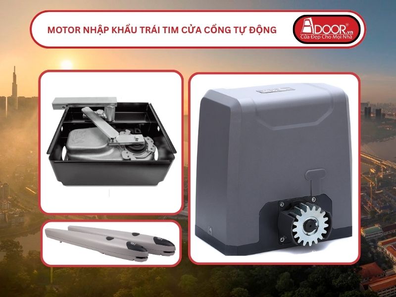 Motor Nhập Khẩu Trái Tim Cửa Cổng Tự Động Adoor Hồ Chí Minh
