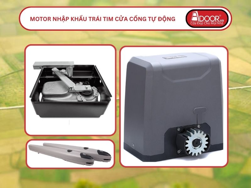 Motor Nhập Khẩu Trái Tim Cửa Cổng Tự Động Adoor Lạng Sơn