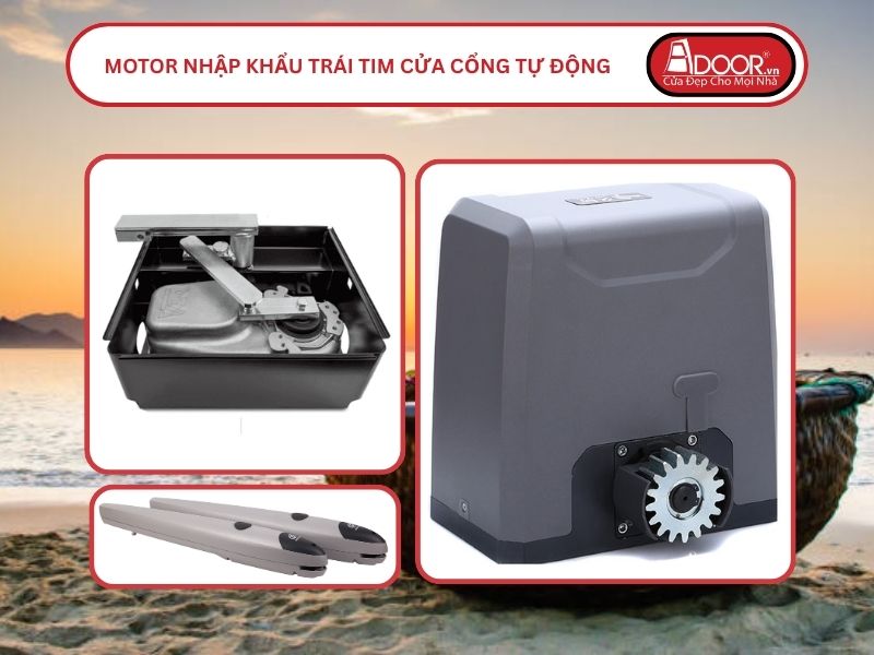 Motor Nhập Khẩu Trái Tim Cửa Cổng Tự Động Adoor Ninh Thuận