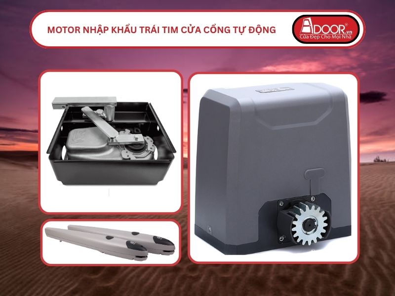 Motor Nhập Khẩu Trái Tim Cửa Cổng Tự Động Adoor Tại Phan Rang