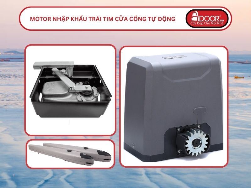 Motor Nhập Khẩu Trái Tim Cửa Cổng Tự Động Adoor Thái Bình