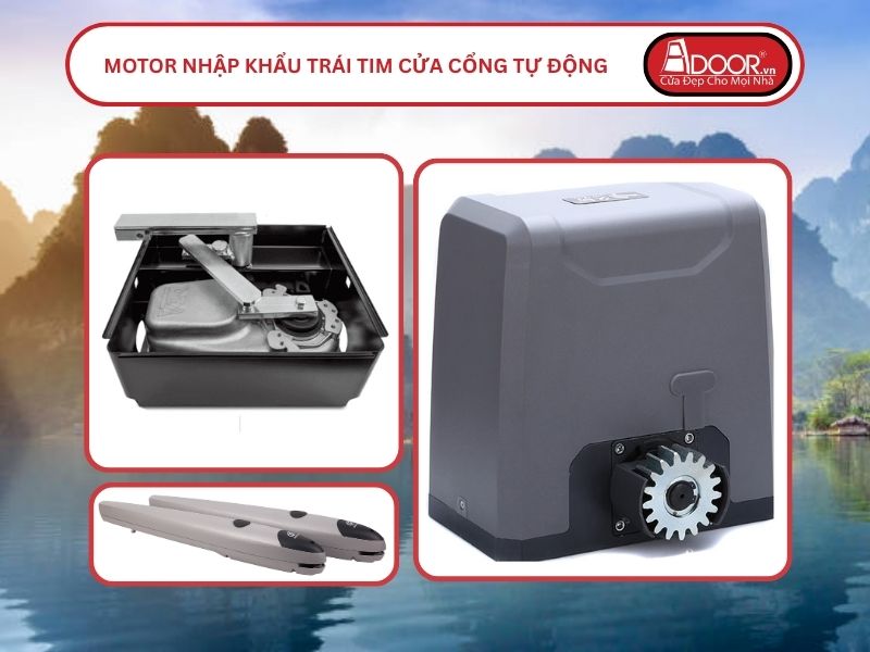 Motor Nhập Khẩu Trái Tim Cửa Cổng Tự Động Adoor Tuyên Quang
