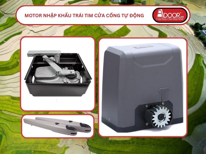 Motor Nhập Khẩu Trái Tim Cửa Cổng Tự Động Adoor Yên Bái