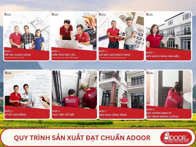 Quy trình Adoor phục vụ khách hàng tại Hòa Bình