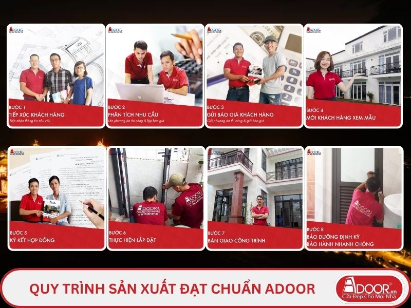 Quy trình Adoor phục vụ khách hàng tại Lâm Đồng