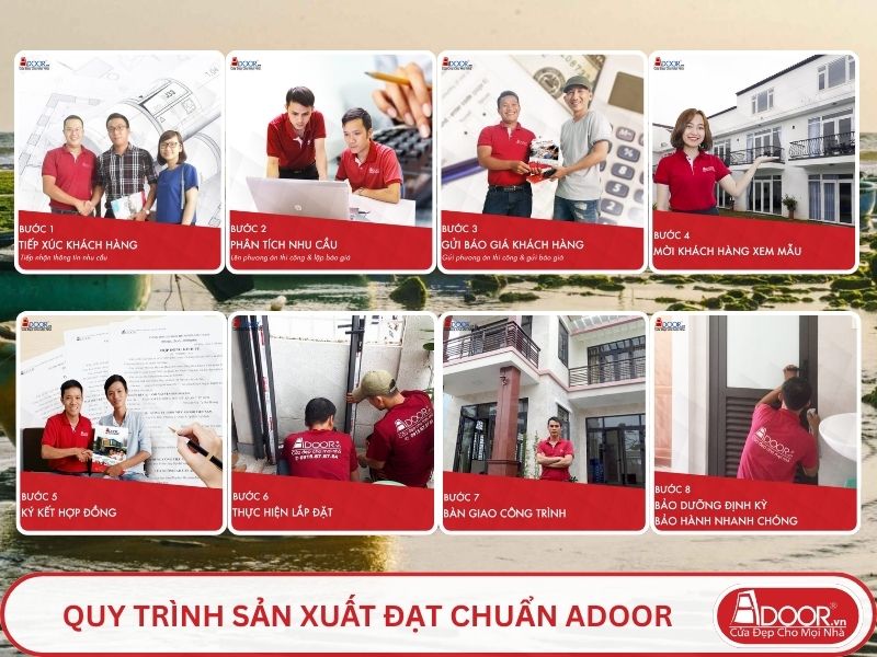 Quy trình Adoor phục vụ khách hàng tại Ninh Thuận