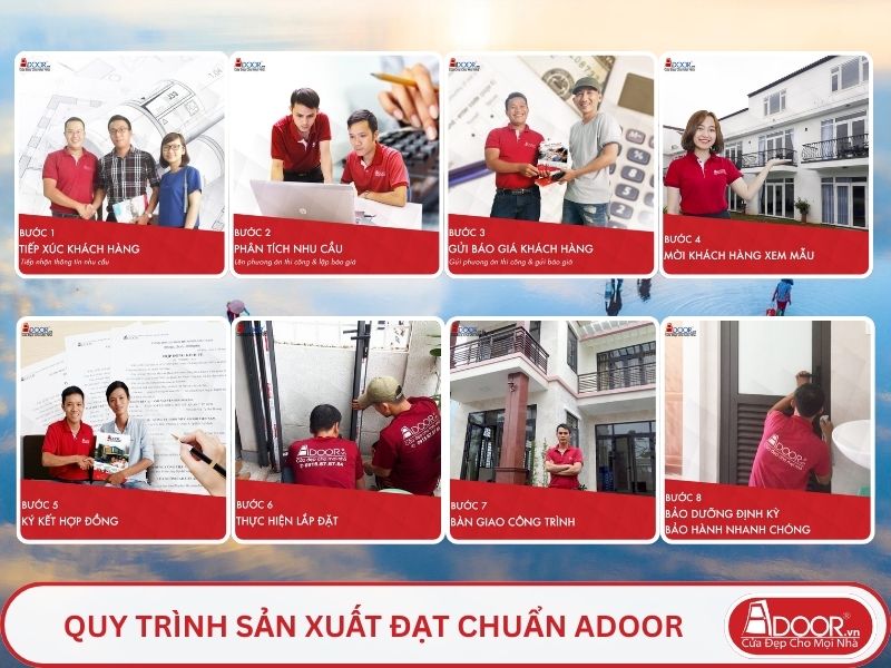 Quy trình Adoor phục vụ khách hàng tại Thái Bình