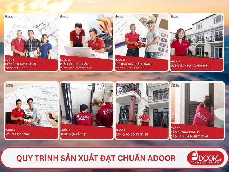 Quy trình phục vụ khách hàng lựa chọn cửa cổng tự động adoor tại Bảo Lộc