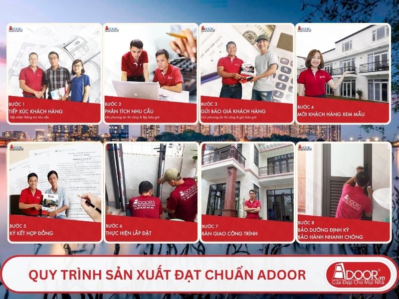 Quy trình phục vụ khách hàng lựa chọn cửa kính tự động adoor tại Hồ Chí Minh
